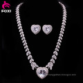 Best Gift Big Heart Shape Design CZ Gold Plated Fashion Jewelry Sets